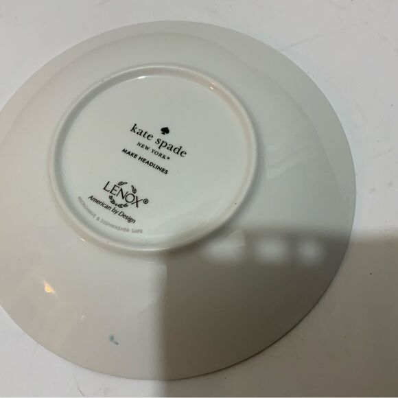 Kate spade New York Lenox Porcelain Make Headlines Appetizer Plate Tidbit G13 - Picture 2 of 5